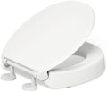 KOHLER 25875-0 Hyten 3" Height, Elevated Soft Close Elongated Toilet Seat, Contoured Seat with Grip-Tight Bumpers, Quick-Attach Hardware, No Slam Toilet Seat, White