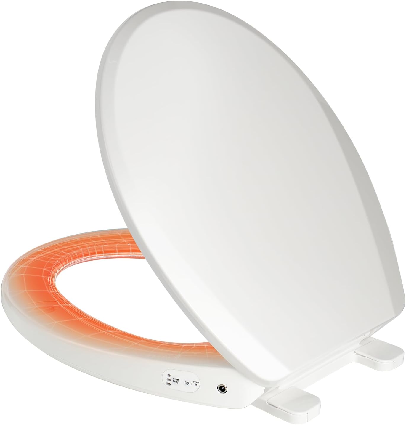 Clirass Elongated Bidet Toilet Seat with Quiet-Close, Non-Electric Bidet Mode with Dual Nozzles, Fit Elongated Toilet Seat, Adjustable Water Pressure with Brass inlet (Elongated)