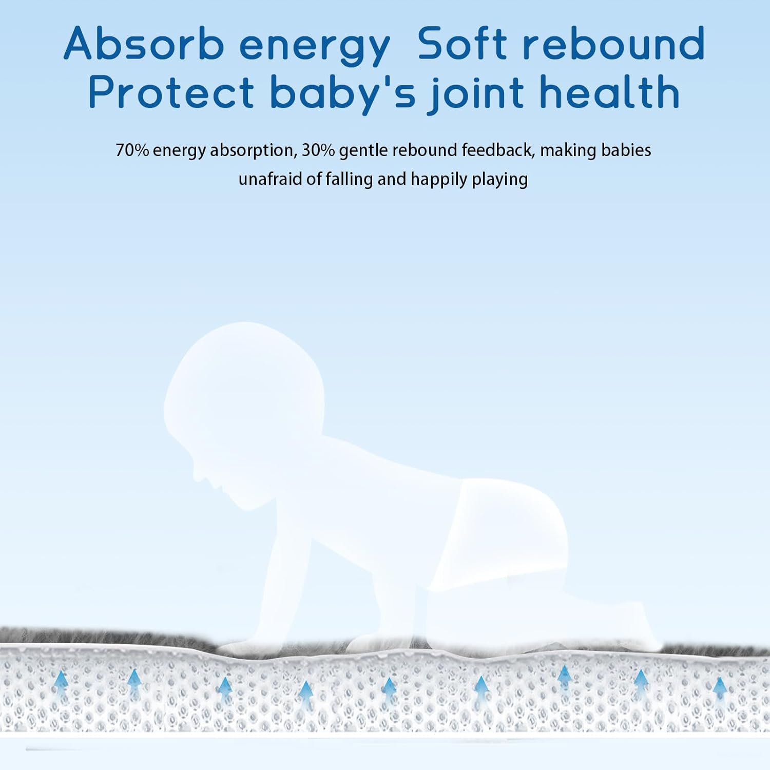 ILPEOD Baby Play Mat for Floor Tummy Time Nursery Rug Muscle Area Rug Playroom Rug Tatami Mat 6'7"x4'11" Memory Foam 1.3" Thick Crawling For Babies,Toddlers, Infants, Kids,Floor Mat(Grey)