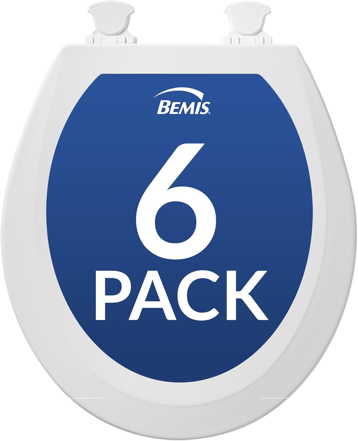 Bemis 1500EC Durable Wood Toilet Seat with Easy Clean Hinges, Made in USA, Elongated, White, 2-Pack