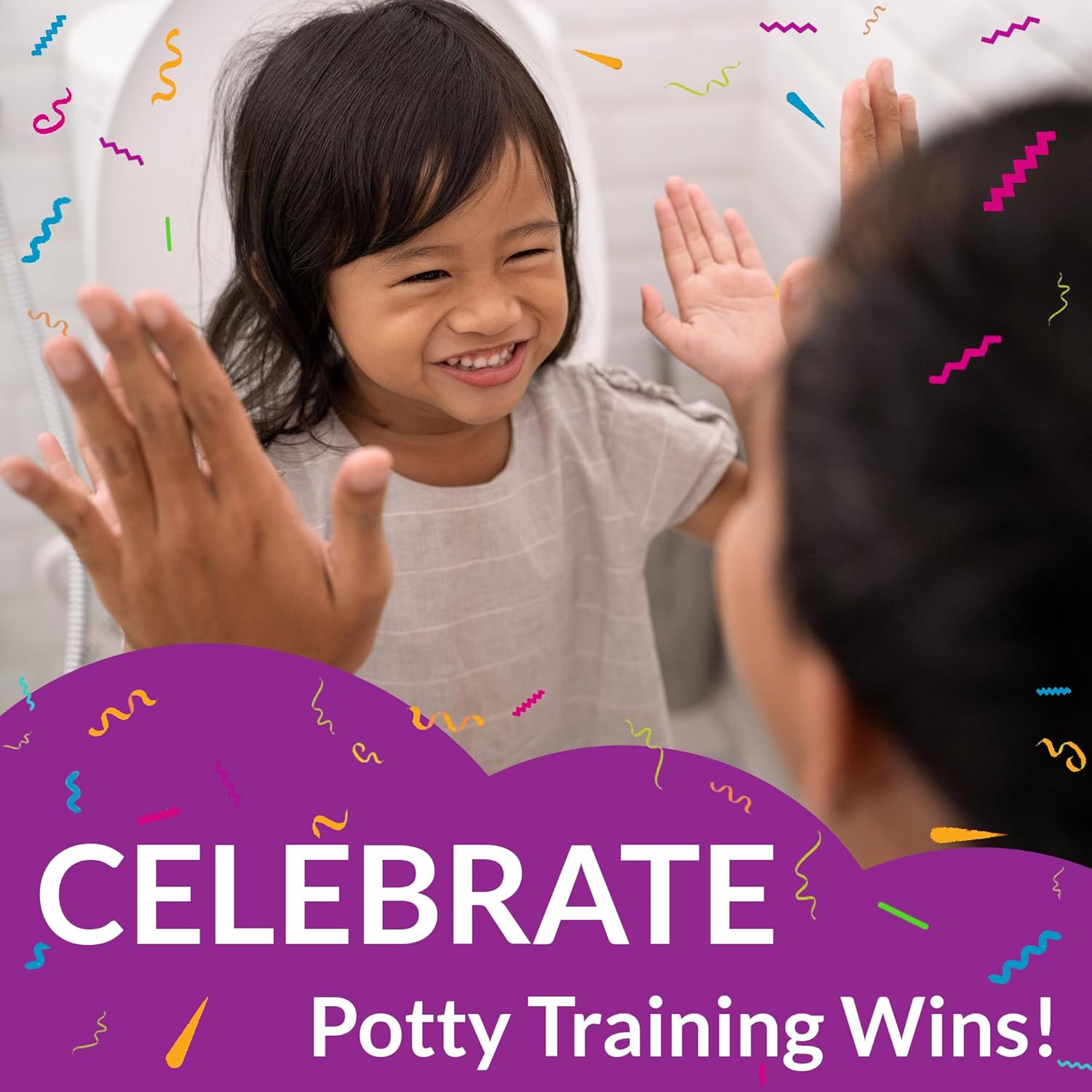 Mayfair NextStep2 Toilet Seat with Built-In Potty Training Seat, Slow-Close, Removable that will Never Loosen, Elongated, White, 2-Pack