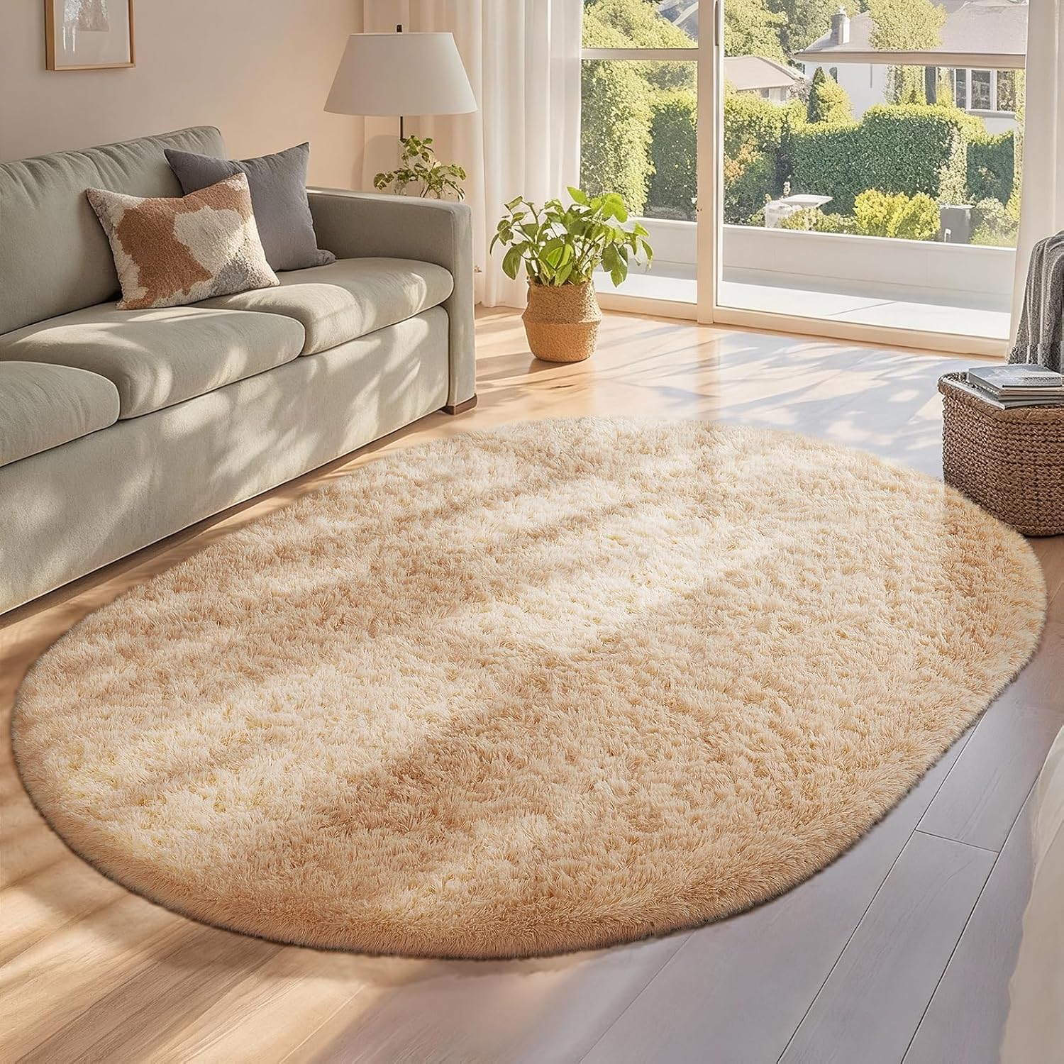 Ophanie 5x8 Blue Rugs for Living Room, Kids Nursery Rug Aesthetic, Playroom Navy Area Rugs for Boys Girls Teen Home Decor, Fluffy Fuzzy Soft Plush Shaggy Bedside Floor Bedroom Carpet for Teen