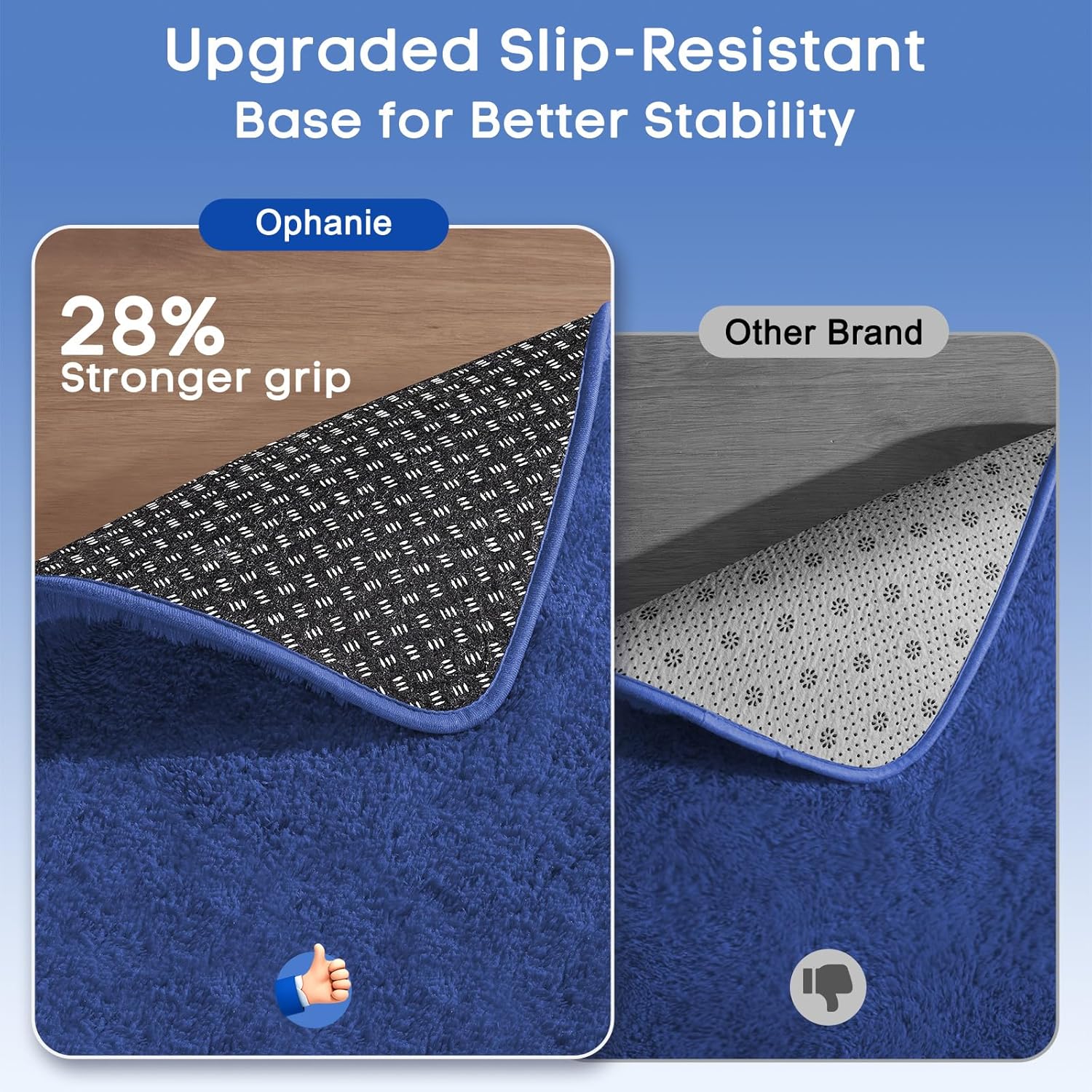 Ophanie 5x8 Blue Rugs for Living Room, Kids Nursery Rug Aesthetic, Playroom Navy Area Rugs for Boys Girls Teen Home Decor, Fluffy Fuzzy Soft Plush Shaggy Bedside Floor Bedroom Carpet for Teen