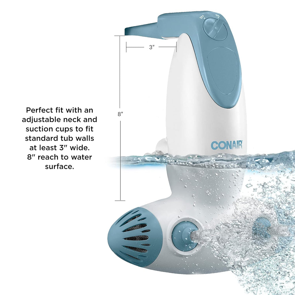Conair Jet Hydro Spa - Portable Bath Spa with Dual Hydro Jets for Tub - Bath Spa Jet for Tub Creates Soothing Bubbles and/or Massage - Spa Bath for at Home Use