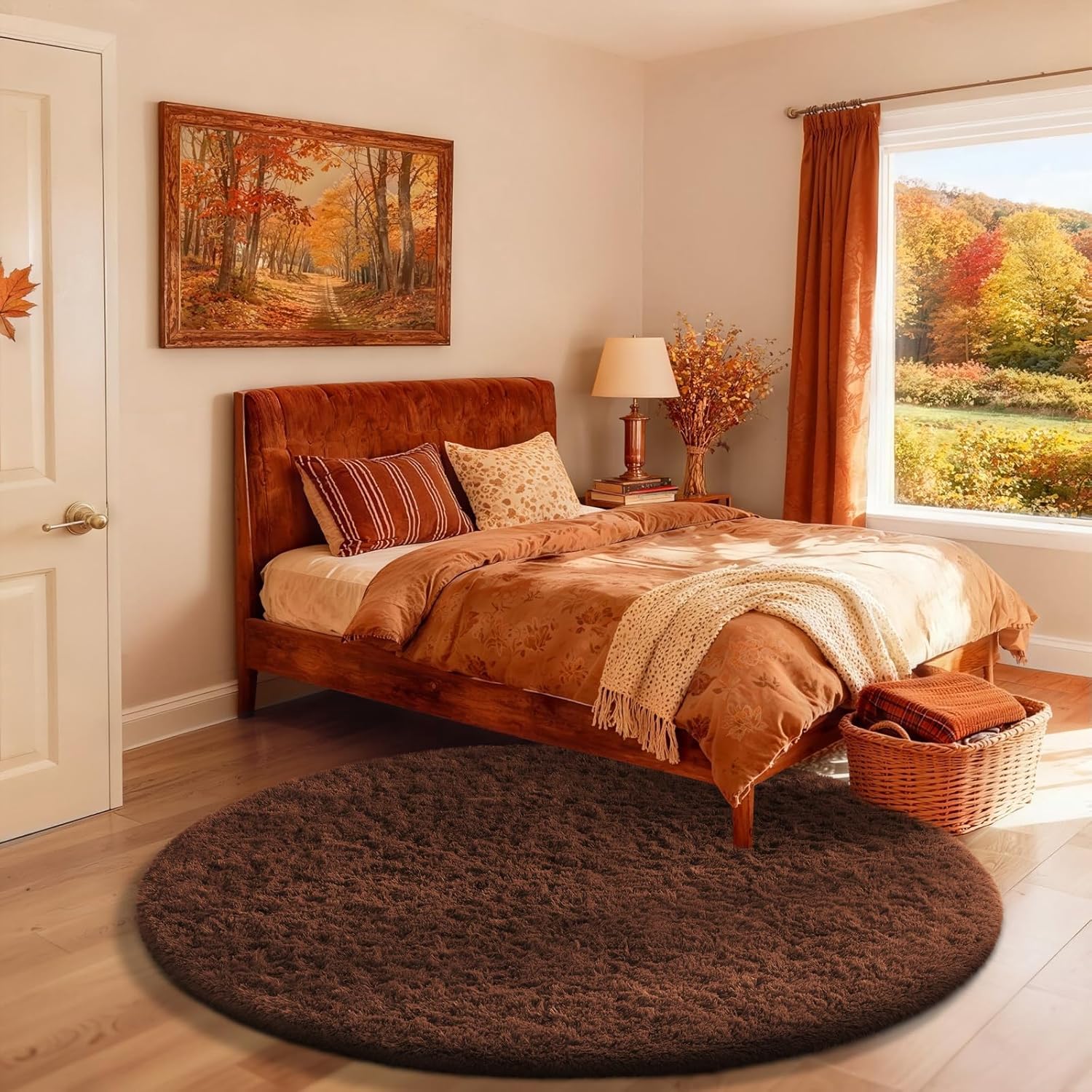 Ophanie 5x8 Blue Rugs for Living Room, Kids Nursery Rug Aesthetic, Playroom Navy Area Rugs for Boys Girls Teen Home Decor, Fluffy Fuzzy Soft Plush Shaggy Bedside Floor Bedroom Carpet for Teen