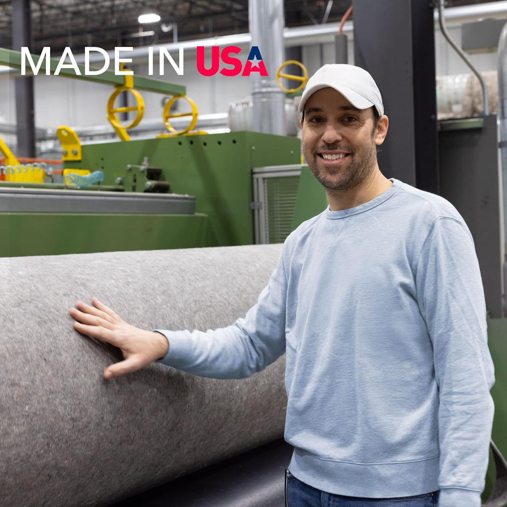 RUGPADUSA - Dual Surface - 8'x10' - 1/4" Thick - Felt + Rubber - Non-Slip Backing Rug Pad - Safe for All Floors