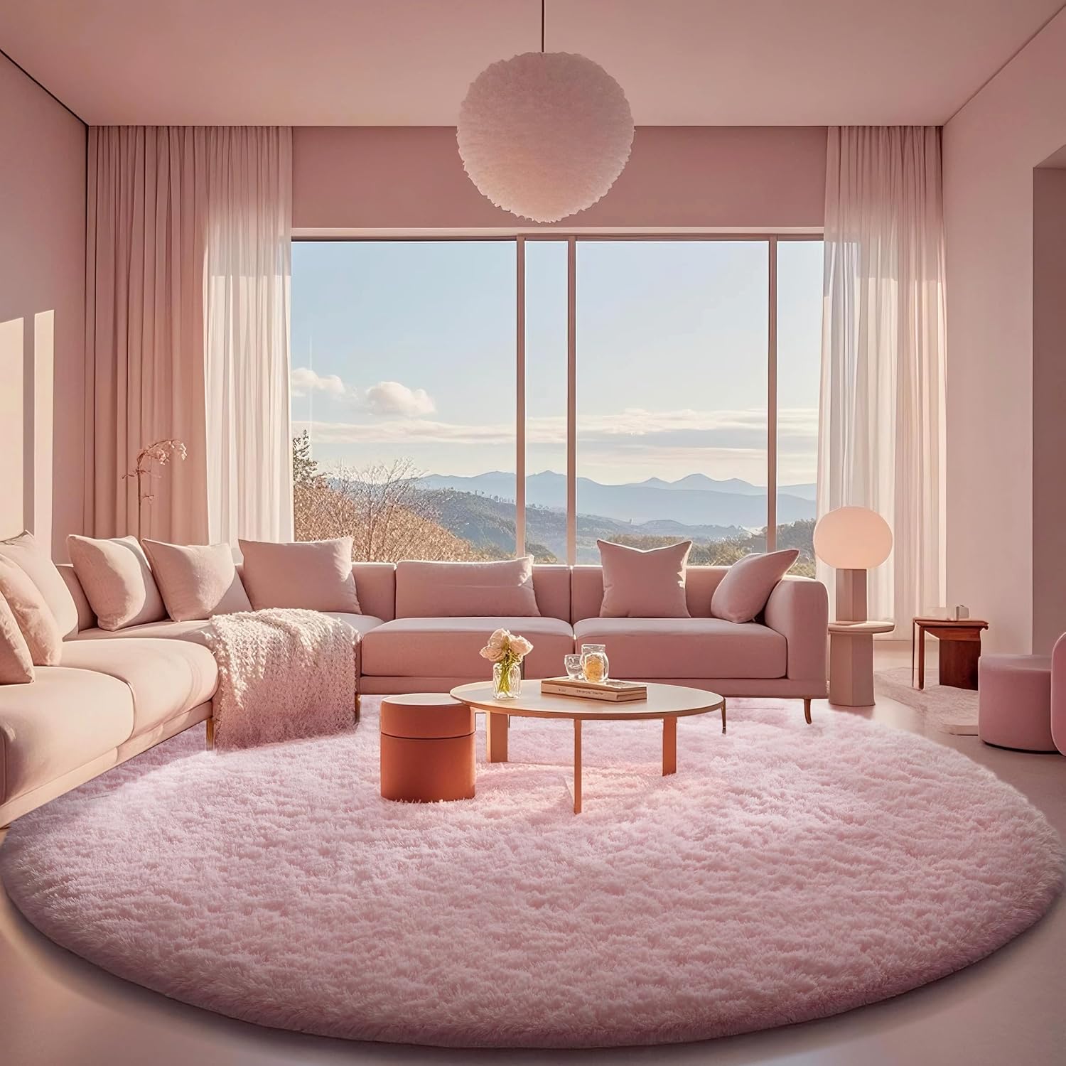 Ophanie 5x8 Blue Rugs for Living Room, Kids Nursery Rug Aesthetic, Playroom Navy Area Rugs for Boys Girls Teen Home Decor, Fluffy Fuzzy Soft Plush Shaggy Bedside Floor Bedroom Carpet for Teen