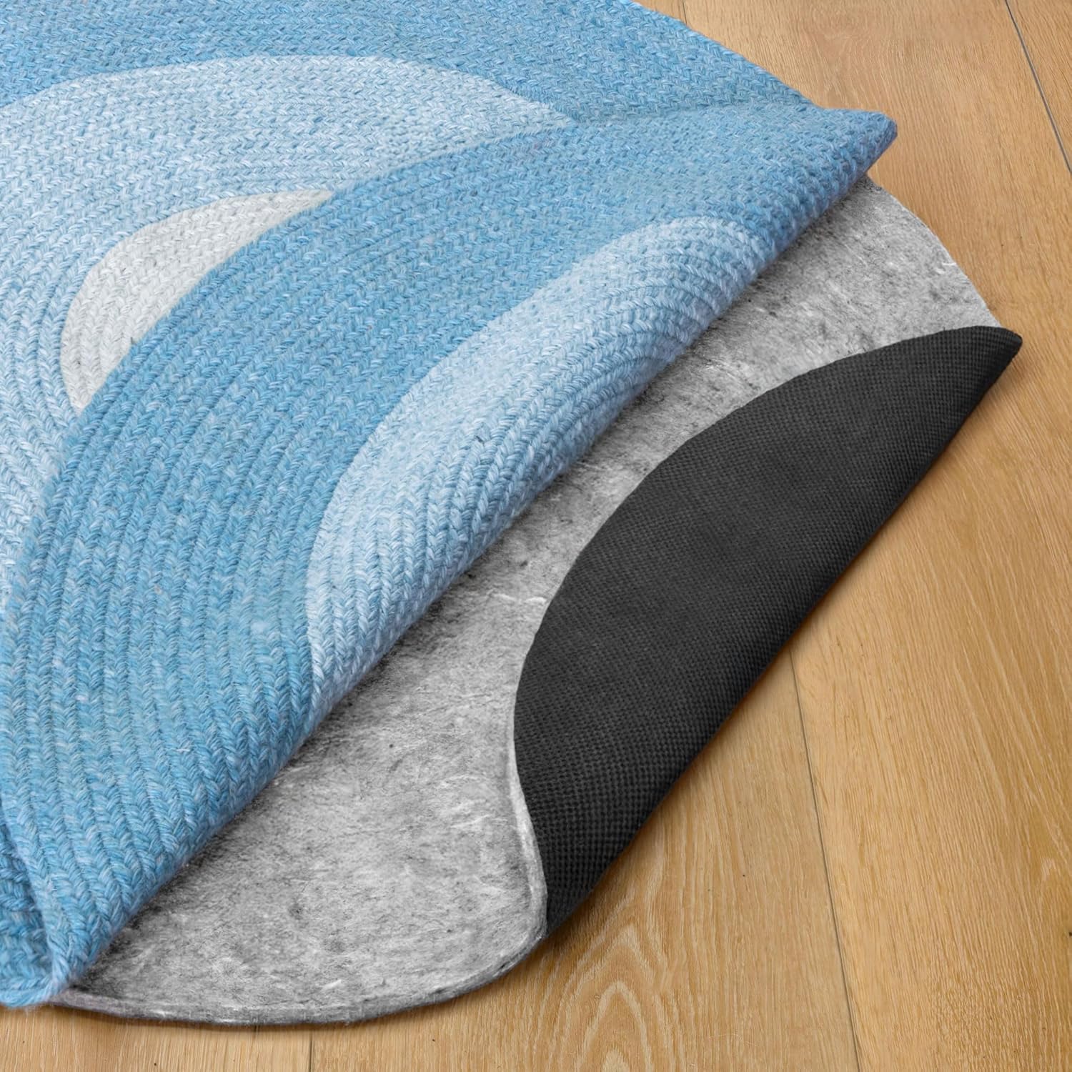 RUGPADUSA - Dual Surface - 8'x10' - 1/4" Thick - Felt + Rubber - Non-Slip Backing Rug Pad - Safe for All Floors