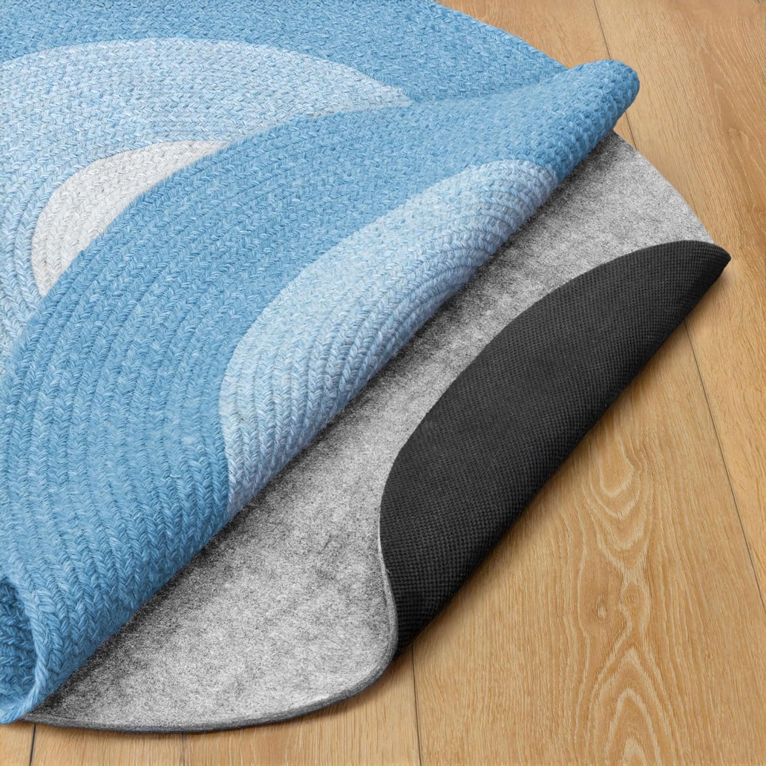 RUGPADUSA - Dual Surface - 8'x10' - 1/4" Thick - Felt + Rubber - Non-Slip Backing Rug Pad - Safe for All Floors