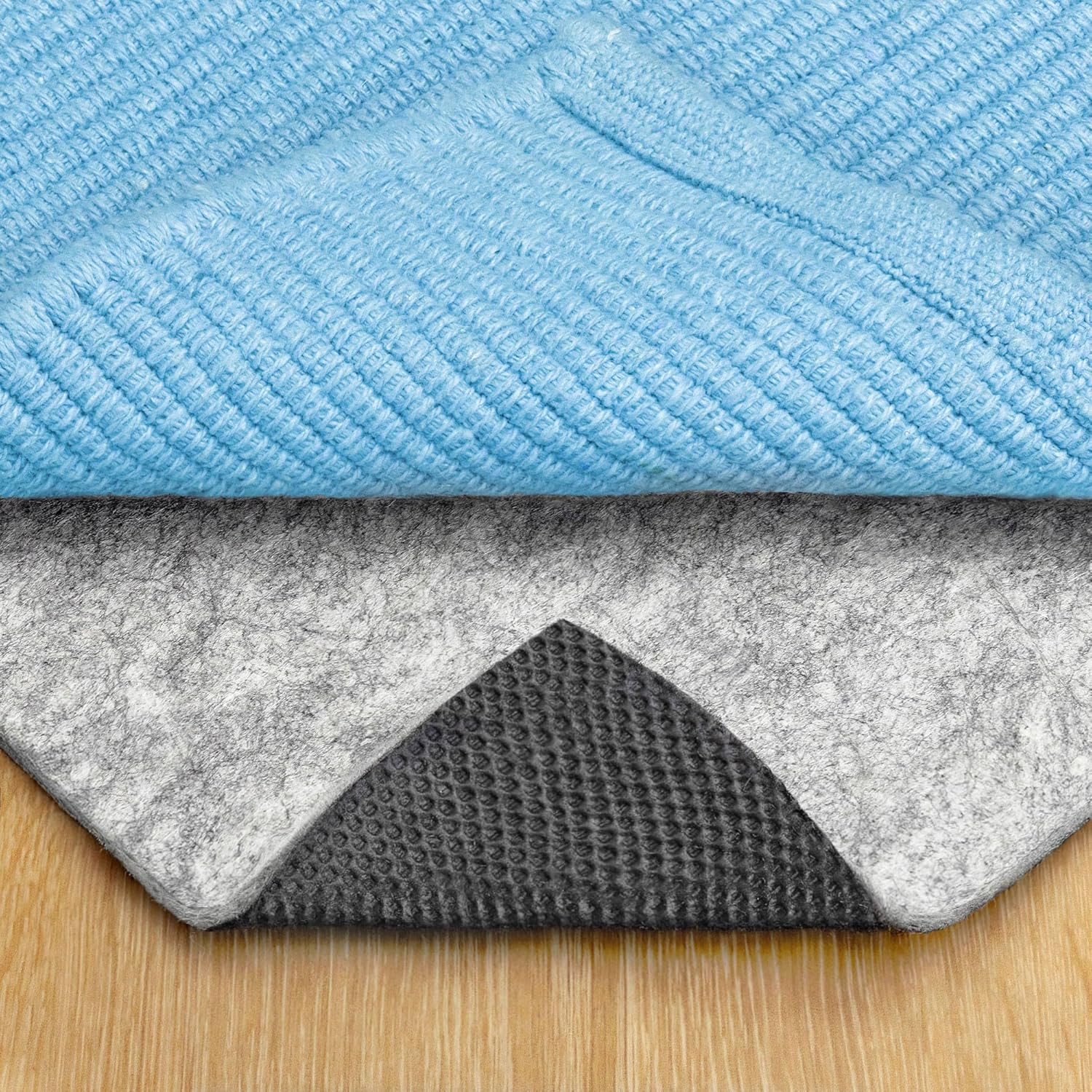 RUGPADUSA - Dual Surface - 8'x10' - 1/4" Thick - Felt + Rubber - Non-Slip Backing Rug Pad - Safe for All Floors